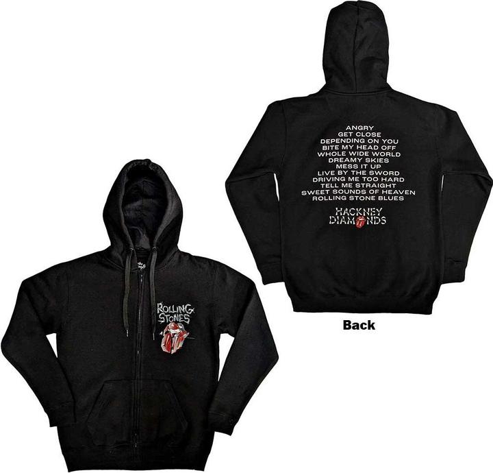 Immagine prodotto The Rolling Stones Hackney Diamonds Tracklist (Zipper-Hoodie) (XL)