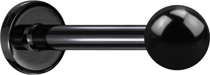 Image du produit Star Piercing Labret noir avec boule (Acier chirurgical 316L, sans laiton)