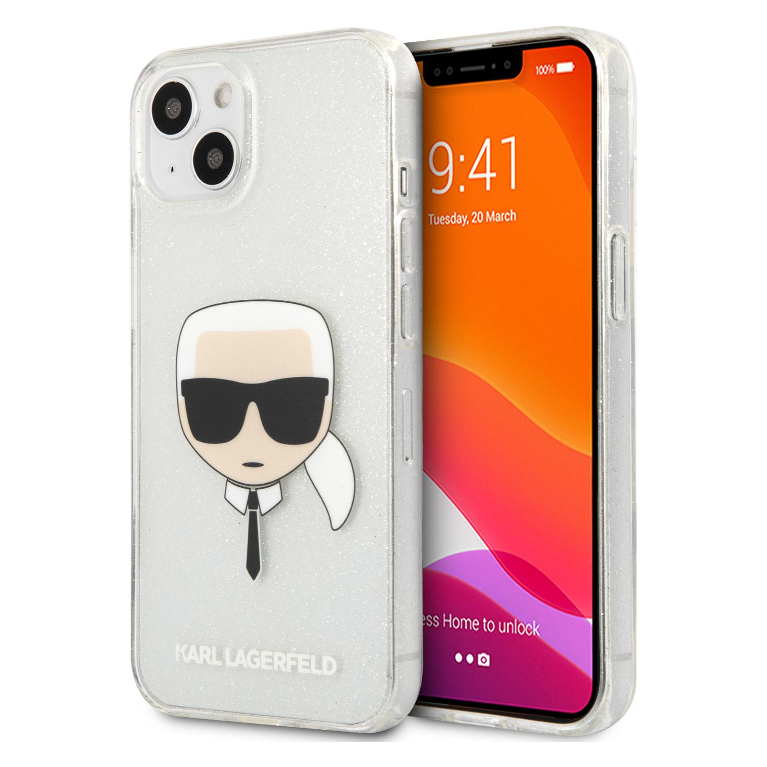 Karl Lagerfeld Case (Apple IPhone 13 Mini), Smartphone Hülle, Silber