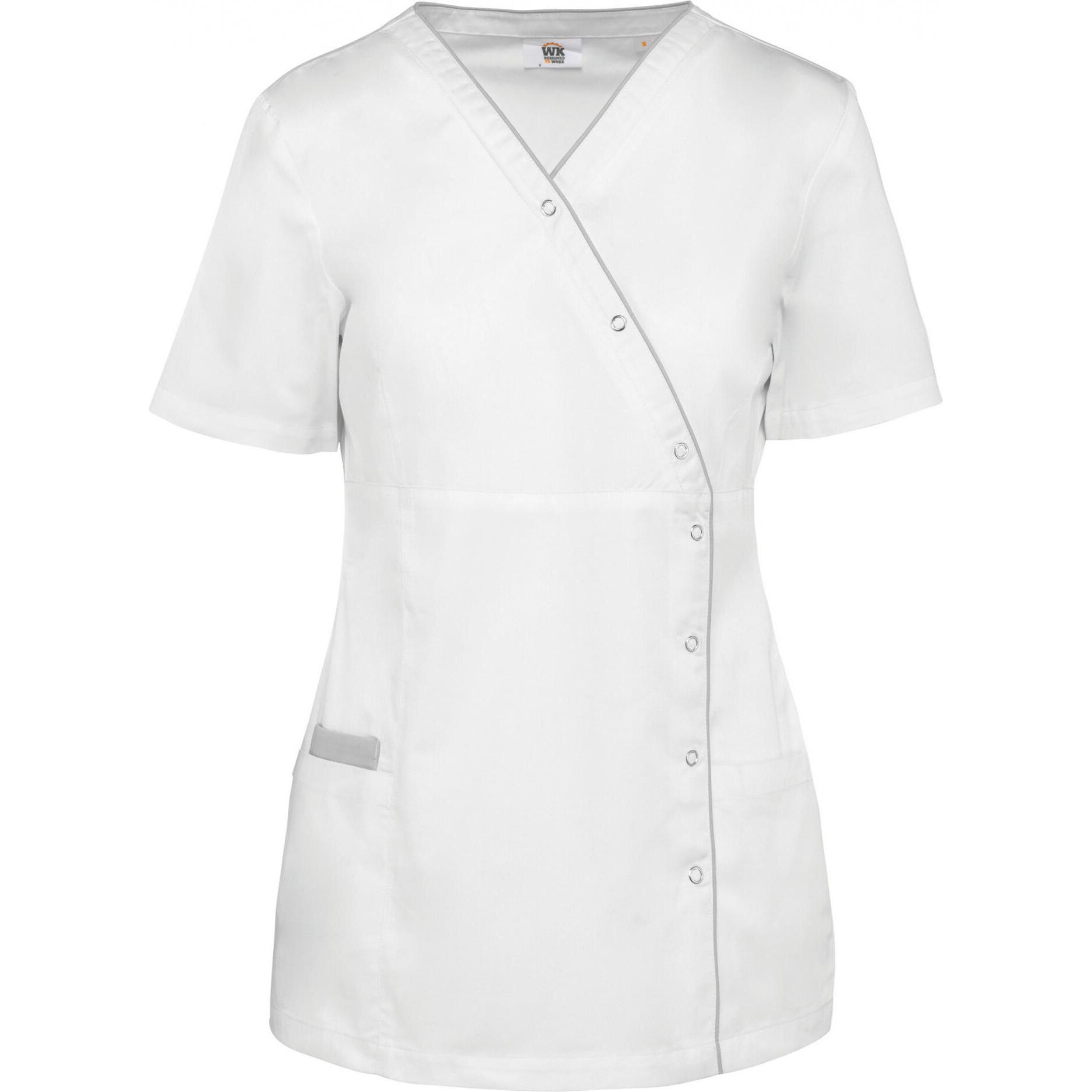 Kariban, Damen, Hemd, Bluse mit Druckknöpfen aus Polycotton, Damen, Weiss, (XS)