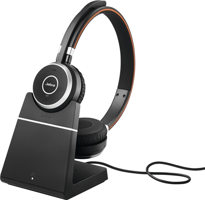Actual product image Jabra Headset Evolve 65 SE MS Duo USB incl. charging station (Wireless, USB-A)