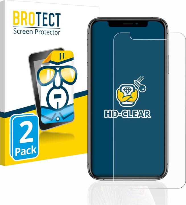 BROTECT Pellicola Trasparente (2 Pezzo/i, Apple iPhone XS)