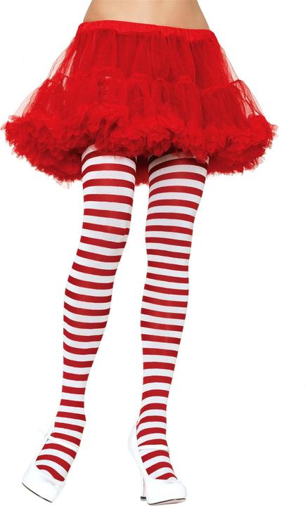 Actual product image Leg Avenue Striped Tights White/Red