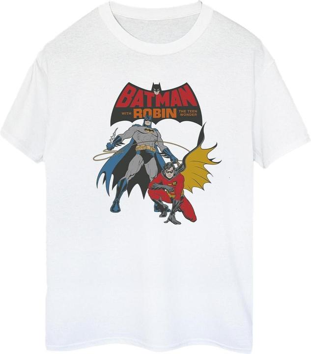 Actual product image Womens/Ladies Batman And Robin Cotton Boyfriend T-Shirt (4XL)