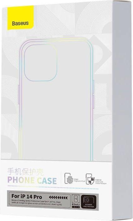 Produktbild Baseus Transparent Case and Tempered Glass set Corning for iPhone 14 Pro (Apple iPhone 14 Pro)