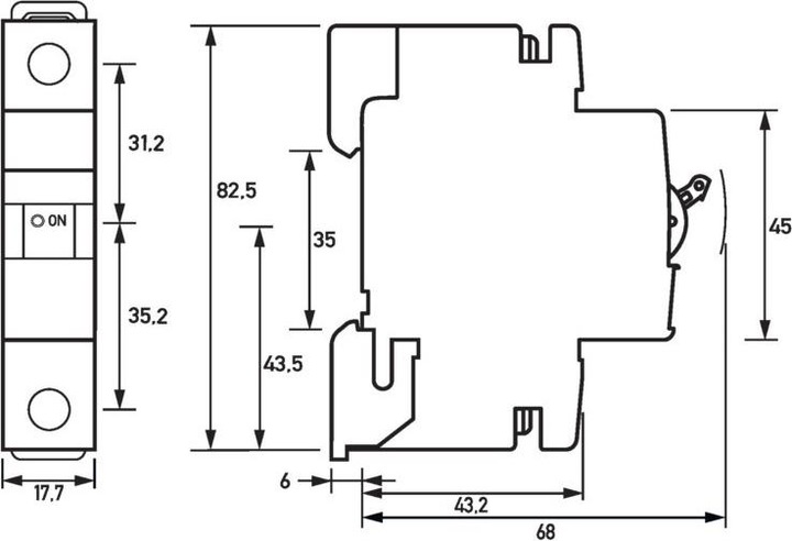 Actual product image Doepke DOEP DLS 6I C1-1 10KA Miniature circuit-breaker DLS 6i 1-pole 1A C-characteristic 1