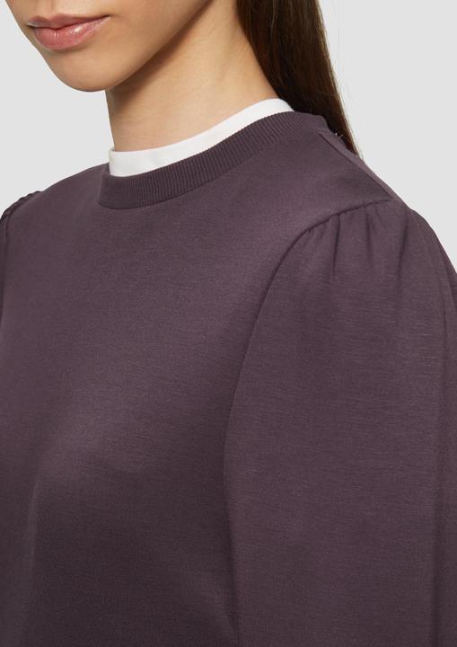 Actual product image S.Oliver Sweatshirt Viskosemix-Sweatshirt mit Puffärmeln (S)