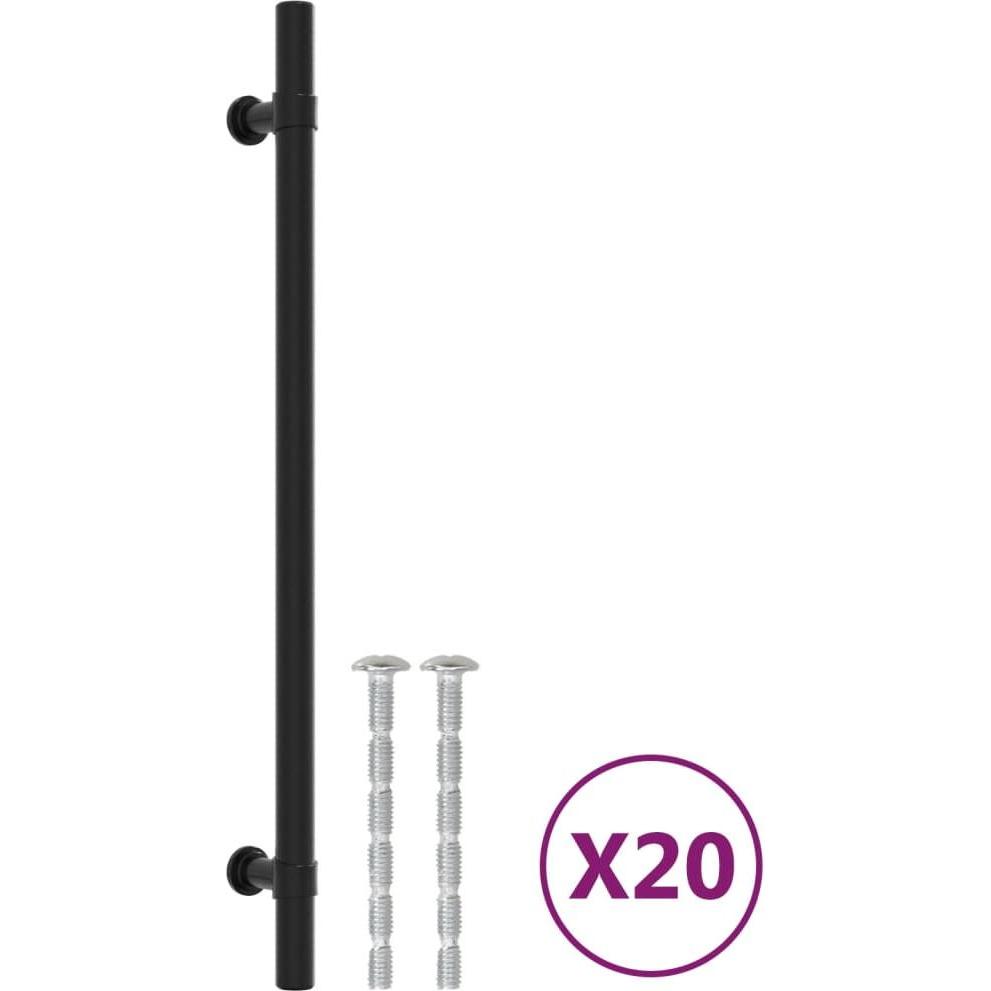 Thumbnail - VidaXL, Möbelgriff, Möbelgriffe 20 Stk. Schwarz 224 mm Edelstahl,Farbe
