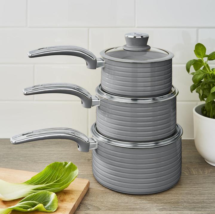 Actual product image Swan Pot set retro RETRO SWPS3020GRN (18 cm, Pan set + pot set, Aluminium)