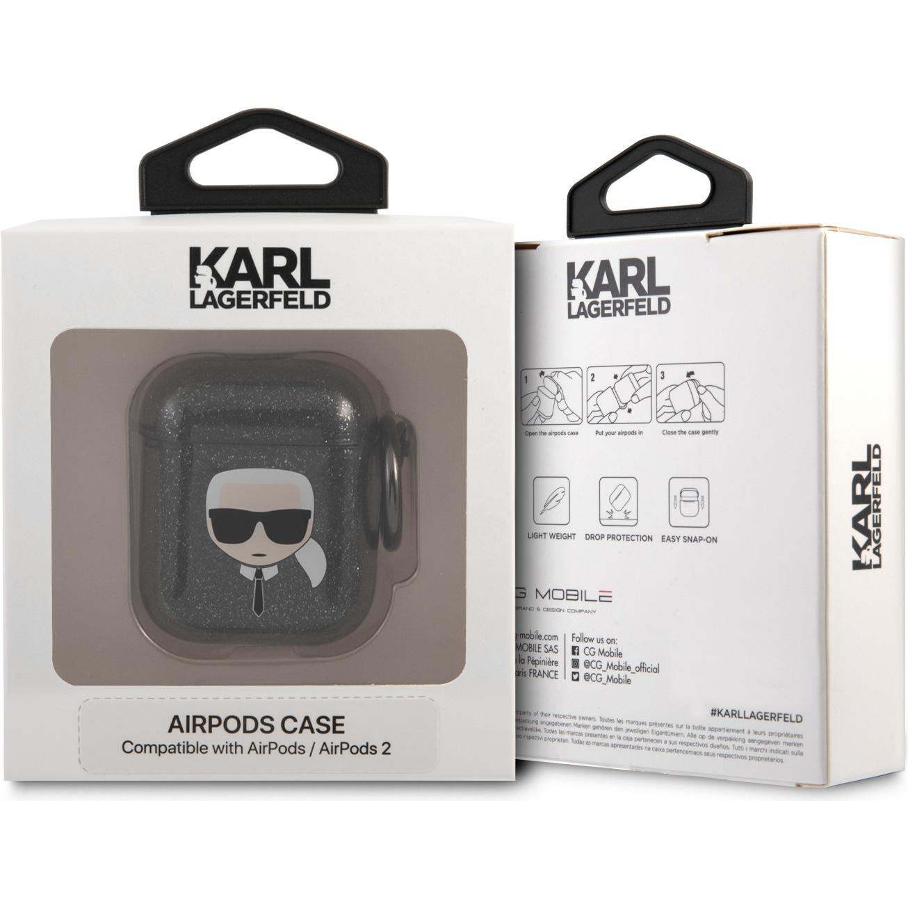 Thumbnail - Karl Lagerfeld Case (Kopfhörer Hülle), Kopfhörertasche + Schutzhülle, Schwarz