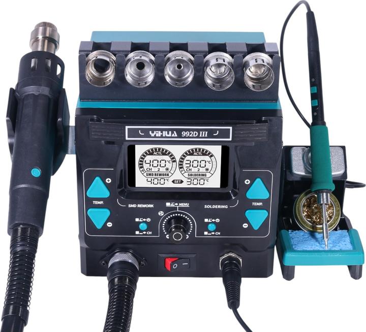 Image du produit Yihua 992D-III 2in1 1220W Präzision Lötstation und Rework Station
