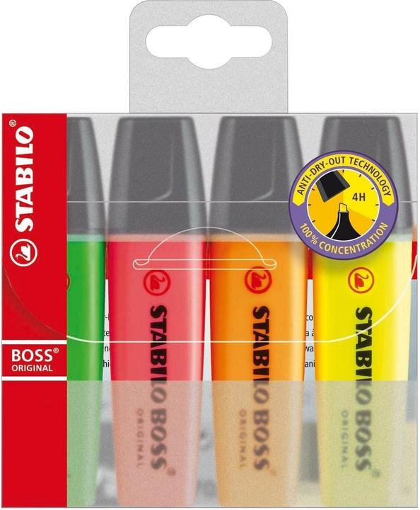 Produktbild STABILO BOSS ORIGINAL Textmarker (4x)