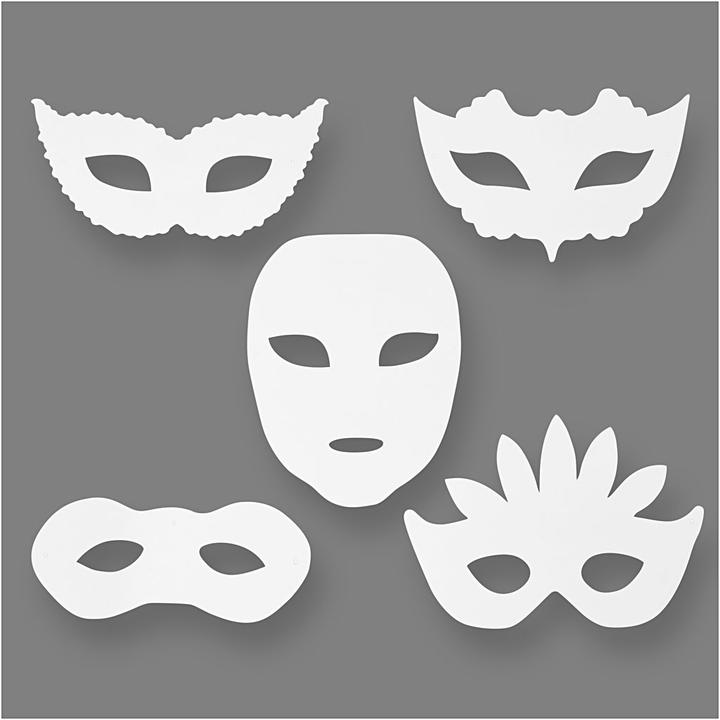Produktbild Creativ Company Papp-Maske Weiss, 16 Stück