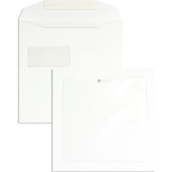 Blanke, Briefumschlag, Werbefensterhüllen 220x220mm 120g/qm haftklebend Sonderfenster VE=250 Stück (250 x)