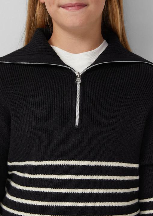 Produktbild s.Oliver Strickpullover Weicher Strickpullover mit hohem Troyer-Kragen (170, 176)