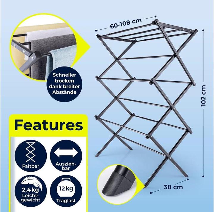 Produktbild Easymaxx Wäscheständer (12 m)