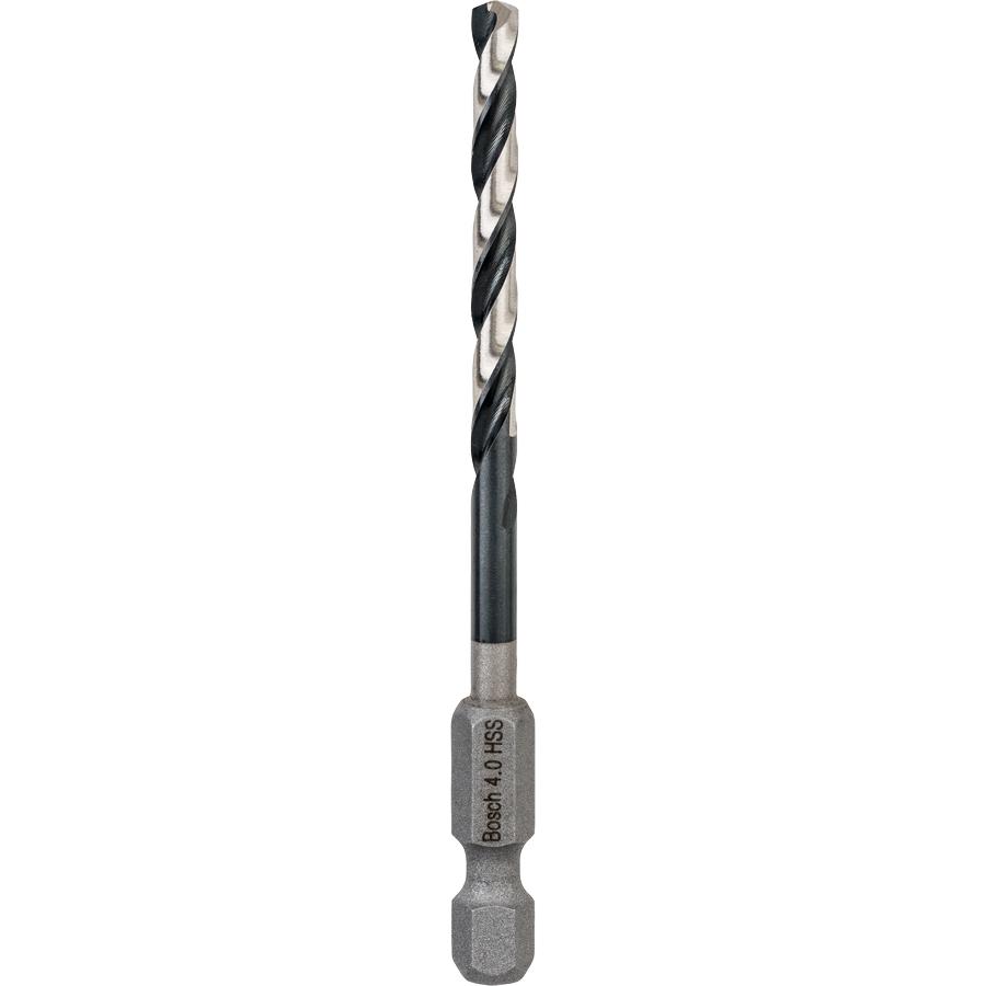 Bosch Professional Zubehör, Punta da trapano, PRO Metal HSS-G HEX Impact Spiralbohrer, 4mm (4, 4,00 mm)