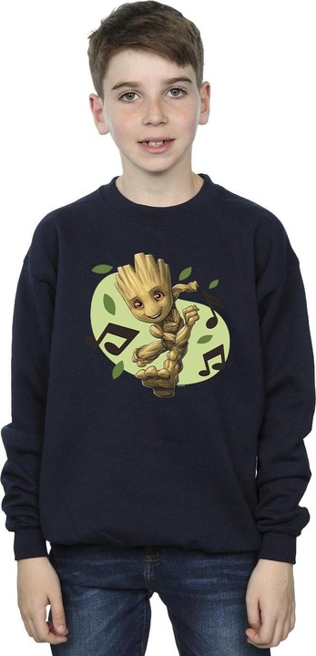 Actual product image Boys Guardians Of The Galaxy Groot Musical Notes Sweatshirt (152, 158)