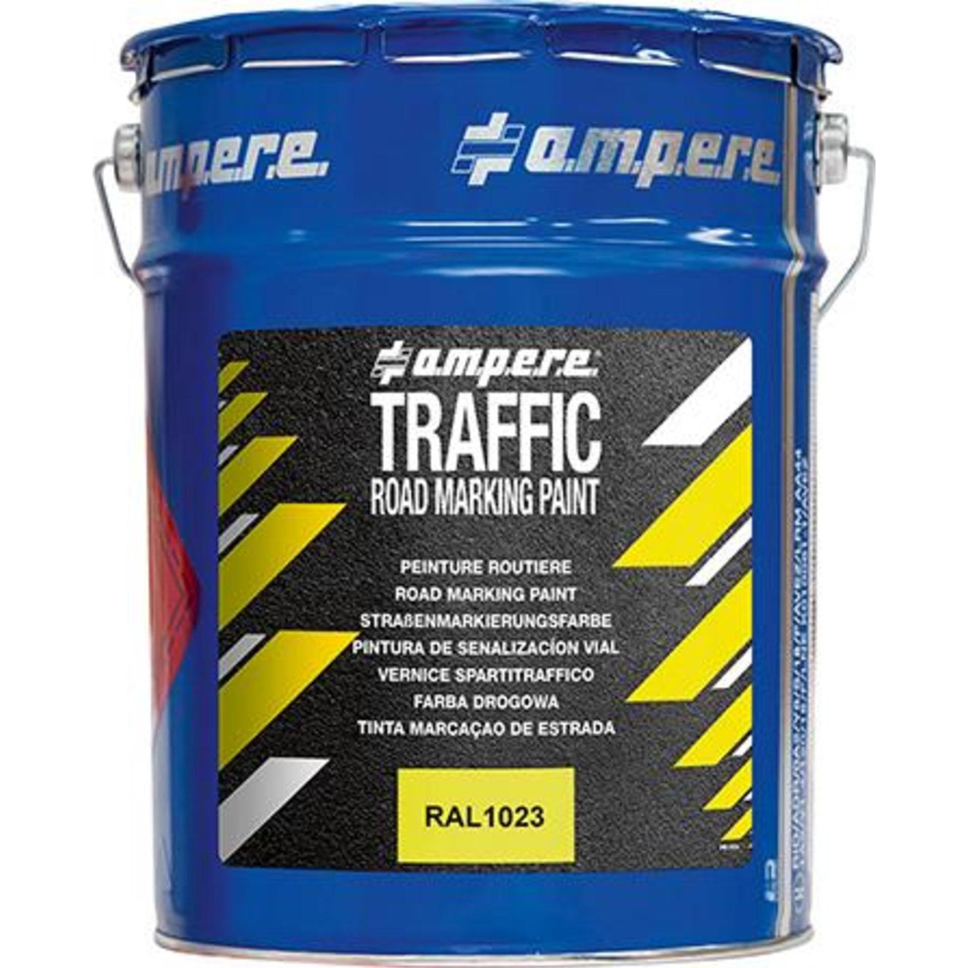 Ampere, Colore Speciale, Vernice Spartitraffico, Secchio Da 5 Kg, Giallo.