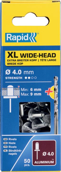 Actual product image Rapid XL blind rivet Ø 4.0 x 12 mm