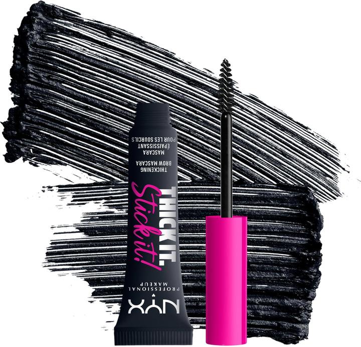 Produktbild NYX Professional Make-Up Thick it. Stick it! Brow Mascara Black (Black)