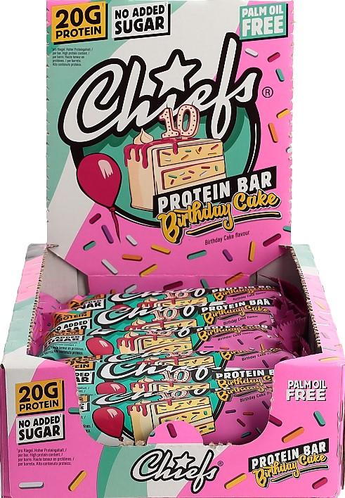 Image du produit Chiefs Protein Bar Birthday Cake 55g (12 pcs, 55 g)