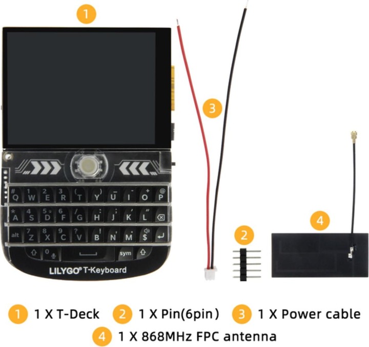 Produktbild Lilygo T-Deck ESP32-S3 868mhz Lora-Modul mit 2.8 Inch Display