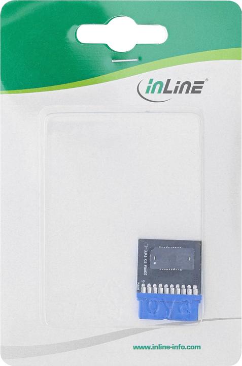 Produktbild InLine ® USB 3.0 zu USB 3.1 Frontpanel Key-B Adapter intern