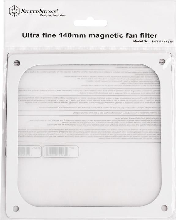 Actual product image Silverstone SST-FF143W magnetic dust filter