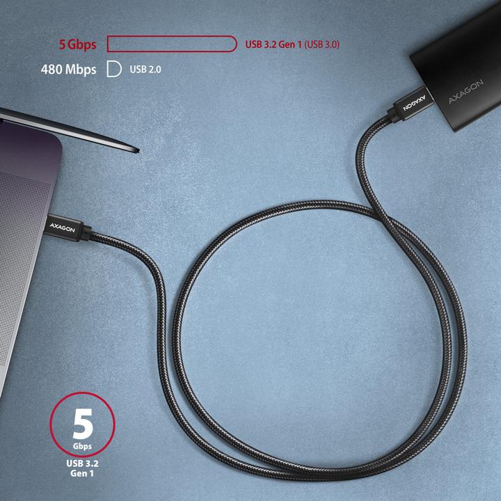 Immagine prodotto Axagon USB C – USB C (2 m, USB 3.2 Gen 1)