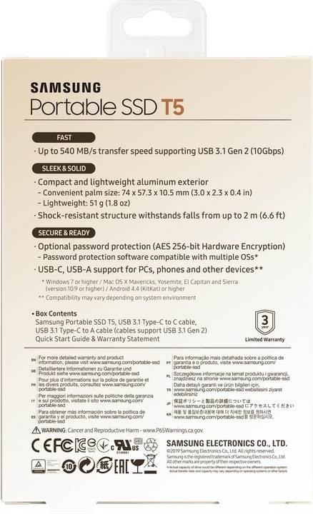 Produktbild Samsung Portable T5 (1000 GB)