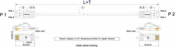 Produktbild Wirewin Slim Patchkabel: UTP, 2m, rot (U/UTP, CAT6, 2 m)