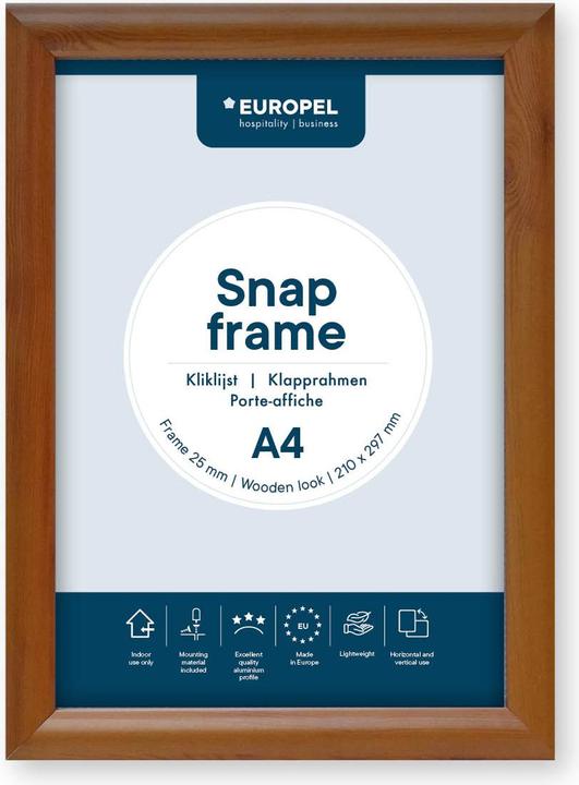 Produktbild Europel Plakatrahmen, DIN A4, 25 mm, Holzoptik (A4)