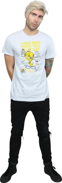 Actual product image Looney Tunes Mens More Puddy Tats Tweety Cotton T-Shirt (XL)