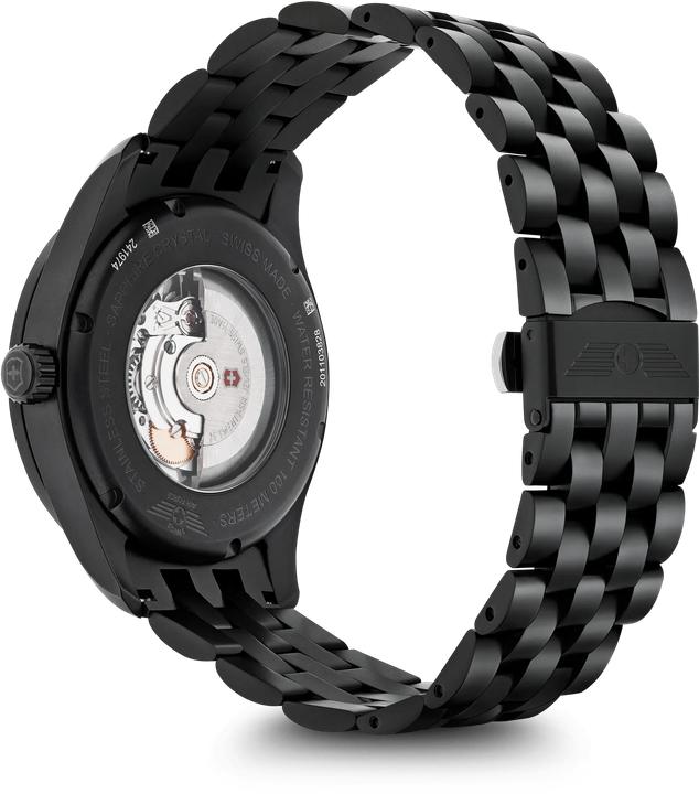 Actual product image Victorinox Airboss Mecha 42, BLK PVD, BLK dial, BLK SST br (Pilot watch, 42 mm)