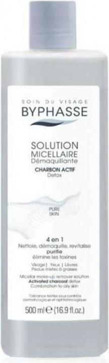 Image du produit Byphasse Solution Micellaire pour peaux sensibles DETOX 500ml (Eau micellaire, 500 ml)