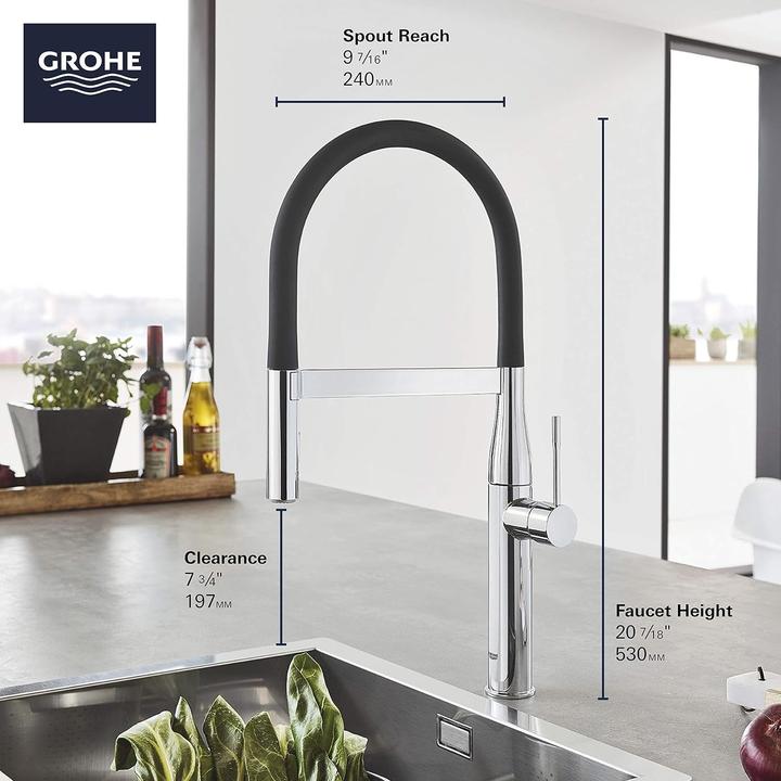 Immagine prodotto Grohe Rubinetto cucina monocomando con spruzzatore magnetico e finitura resistente