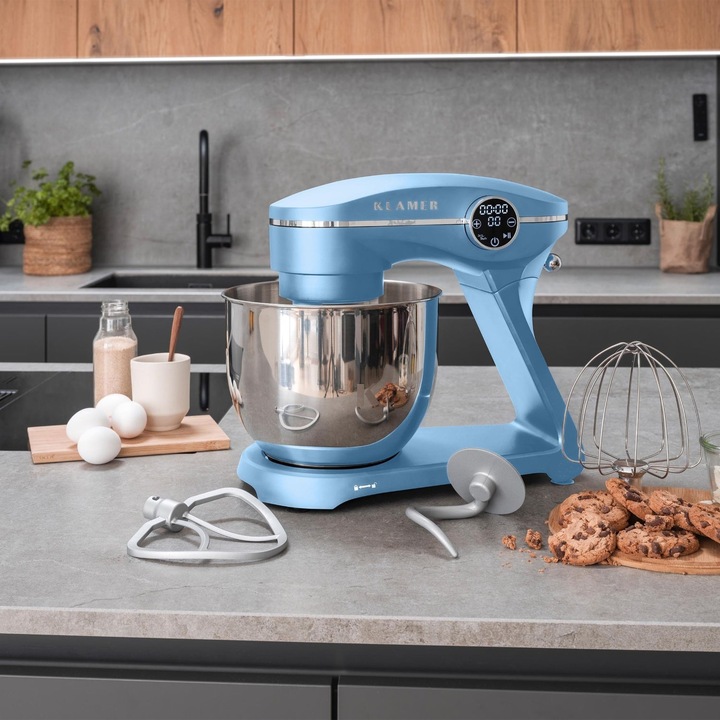 Produktbild KLAMER Küchenmaschine, Knetmaschine mit 6 Liter Edelstahl Schüssel (1800 W)