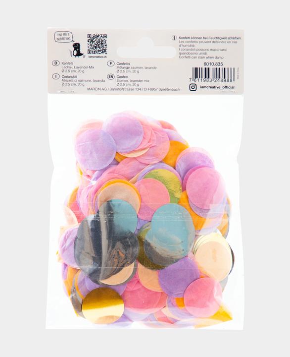 Actual product image I Am Creative Confetti salmon, lavender mix