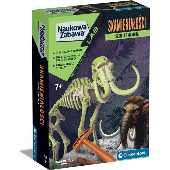 Clementoni Multicolore Divertimento Scientifico. Fossili. Mammut Fluorescente