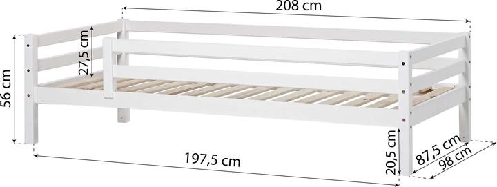 Produktbild Hoppekids BASIC-A2-1 Juniorbett 90x200 (90 x 200 cm)