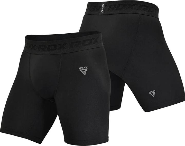 Actual product image Rdx Clothing T15 Compression Shorts Black-L (L)