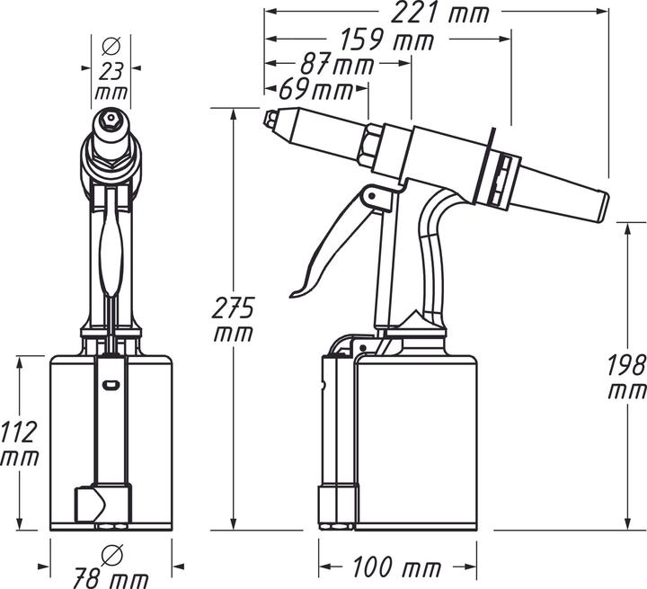 Produktbild HAZET Blindniet-Pistole 9037SPC