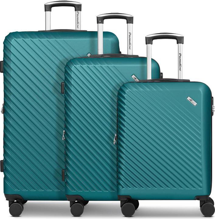 Check.In Paradise 2.0 4 Rollen Kofferset 3-teilig mit Dehnfalte (228 l)