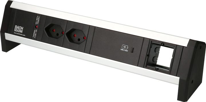 Bachmann Tischsteckdosenleiste DESK 1, 2x T13, 1x USB C, 1x Custom (2 x, Typ 13, USB-A, USB-C)