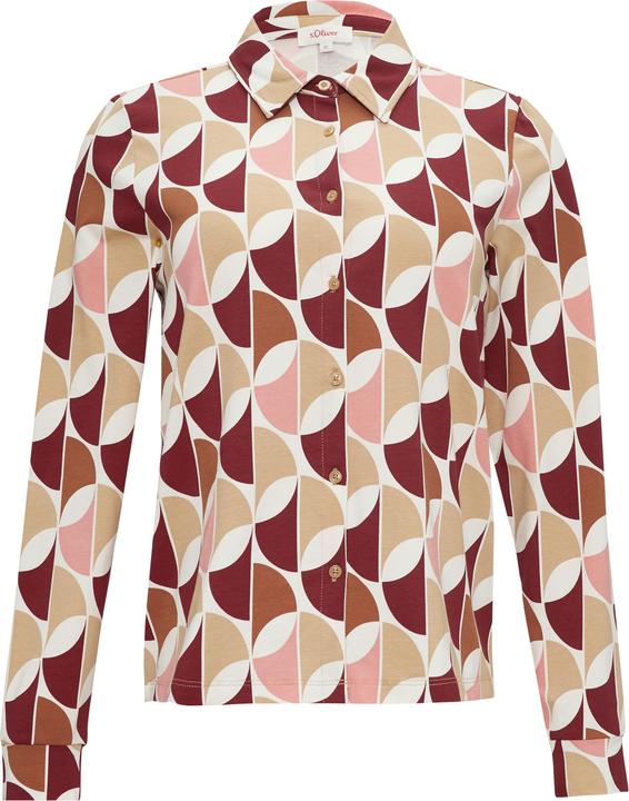 S.Oliver T-Shirt Jersey-Bluse mit All-over-Print (38)