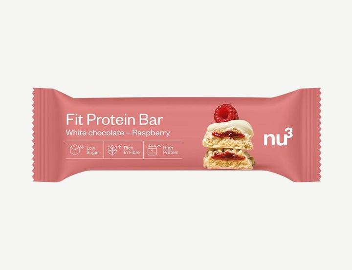 nu3 Fit Protein Bar Whit Choc Raspbe 55g (White Chocolate Raspberry, 1 Stk., 55 g)