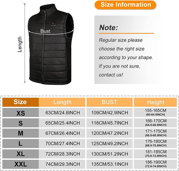 Produktbild Afunso Beheizte Weste, Schwarz XL (XL)