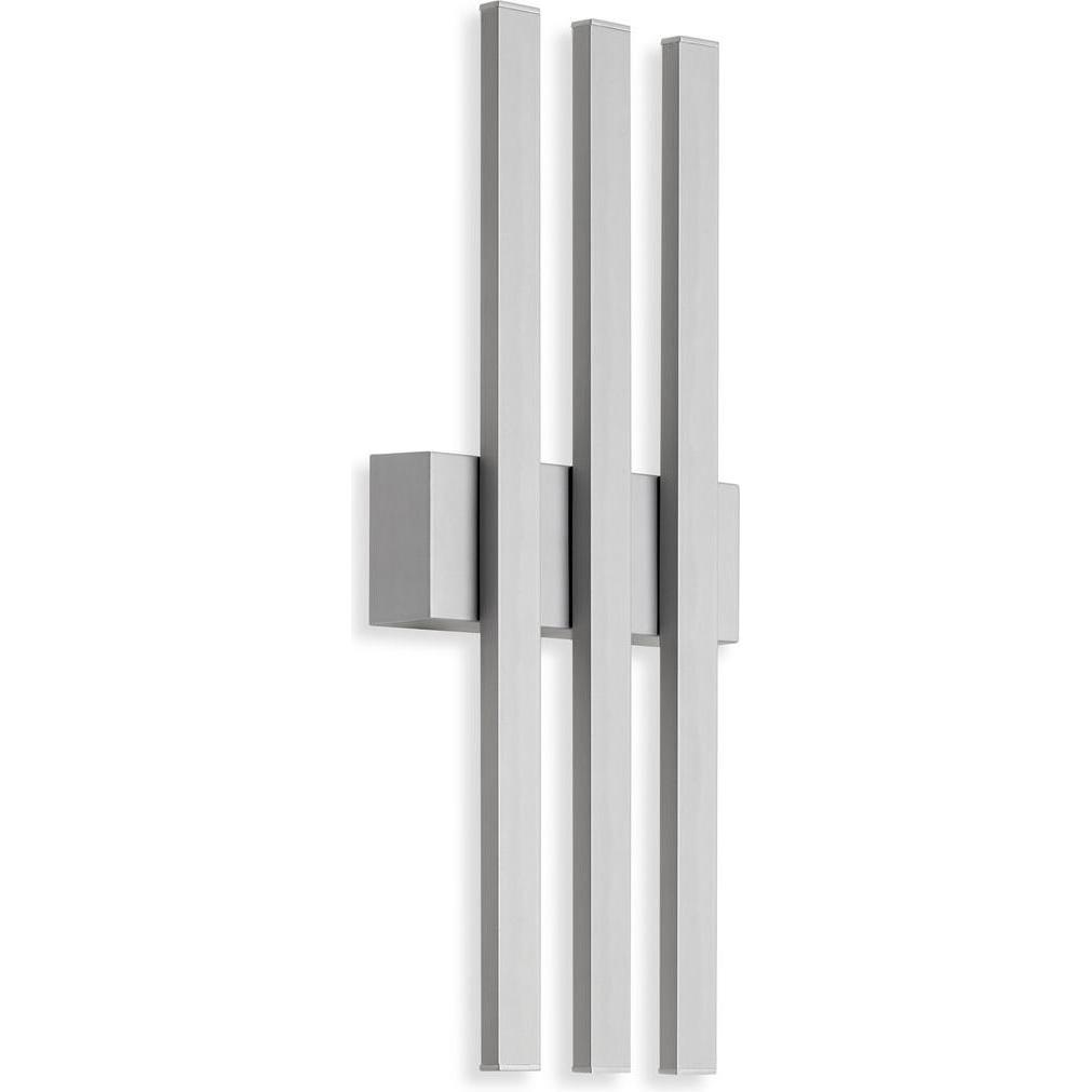 Telefunken, Fassadenbeleuchtung, LED Auenwandleuchte IP44 3x4W 390 lm 4000 K neutralwei Graz silber 370 mm (390 lm, IP44...