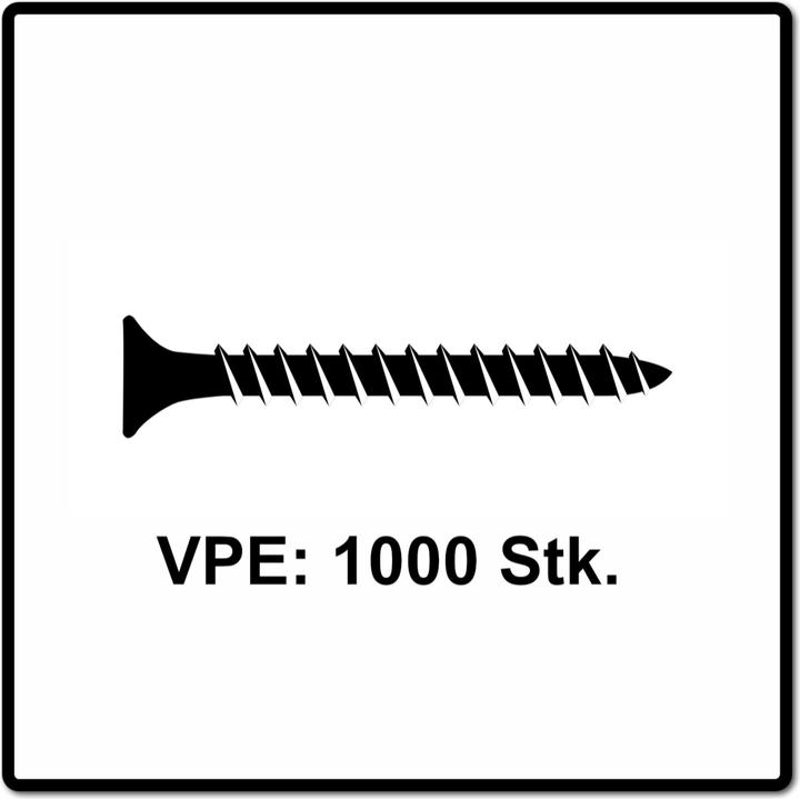 Actual product image Fischer Power-Fast II FPF II chipboard screw 4.0x40 mm 1000 pieces ( 670158 ) countersunk head with Torx (1000 Screws per piece)